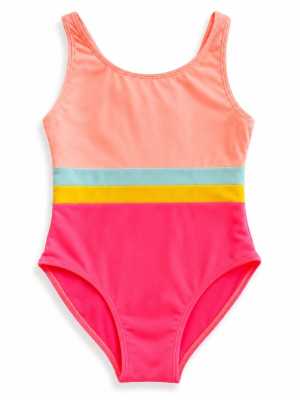 GAP Kids Colorblock One-Piece Swimsuit Girls Size L Summer Beach Pool Vacation